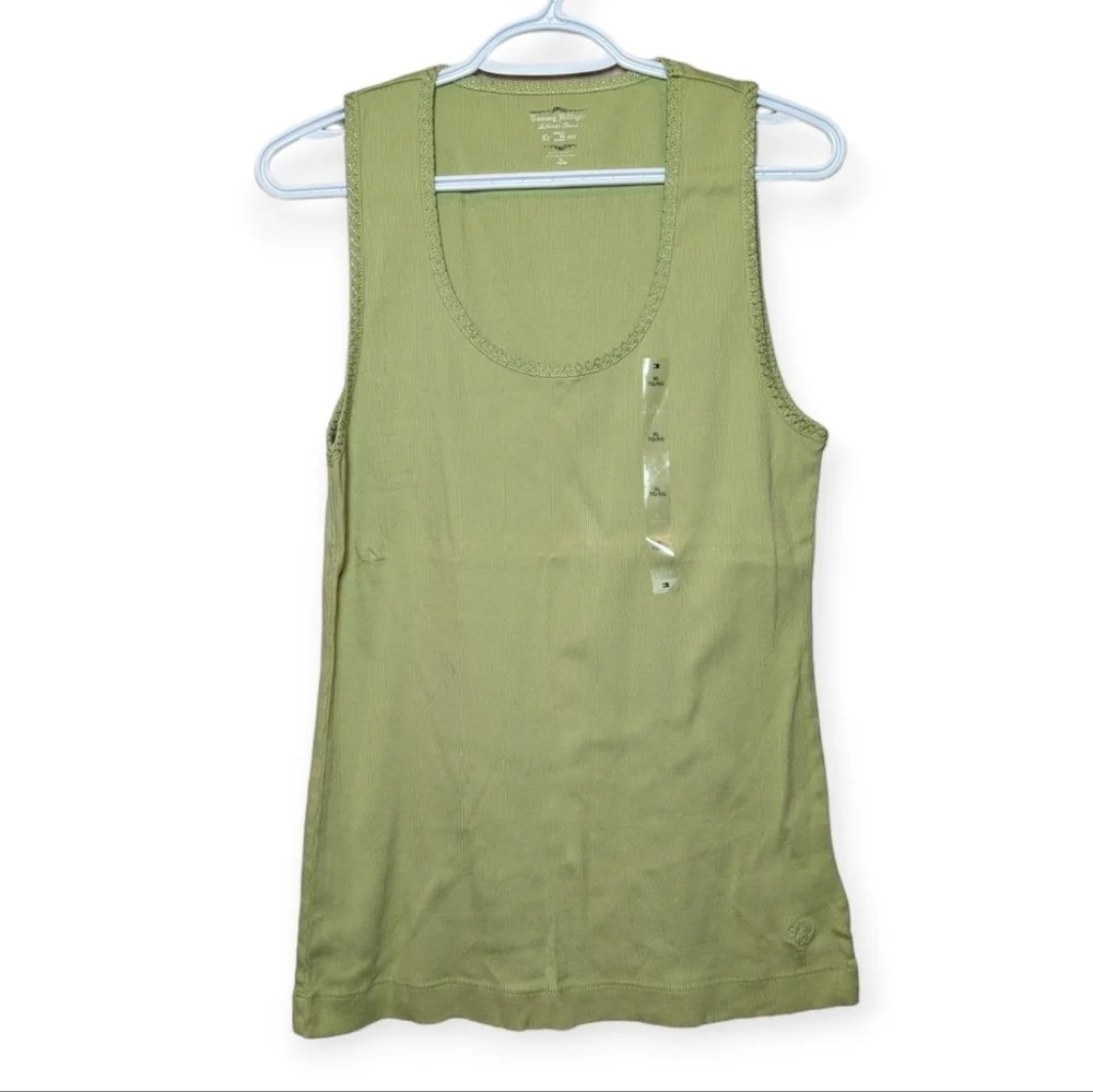 NWT Vintage Y2K Tommy Hilfiger Lime Green Tank Top XL Woman